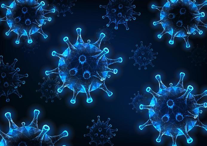 Csakis egy 1 virus cell polygonal background