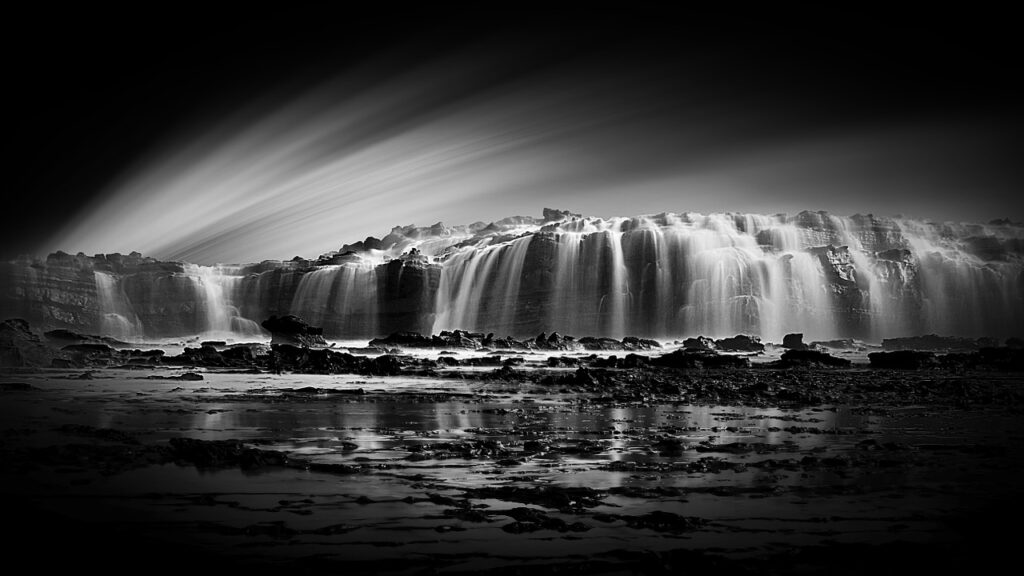 sawarna cave, waterfalls, illusion